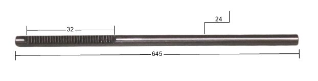 Steering rack bar