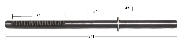 Steering rack bar