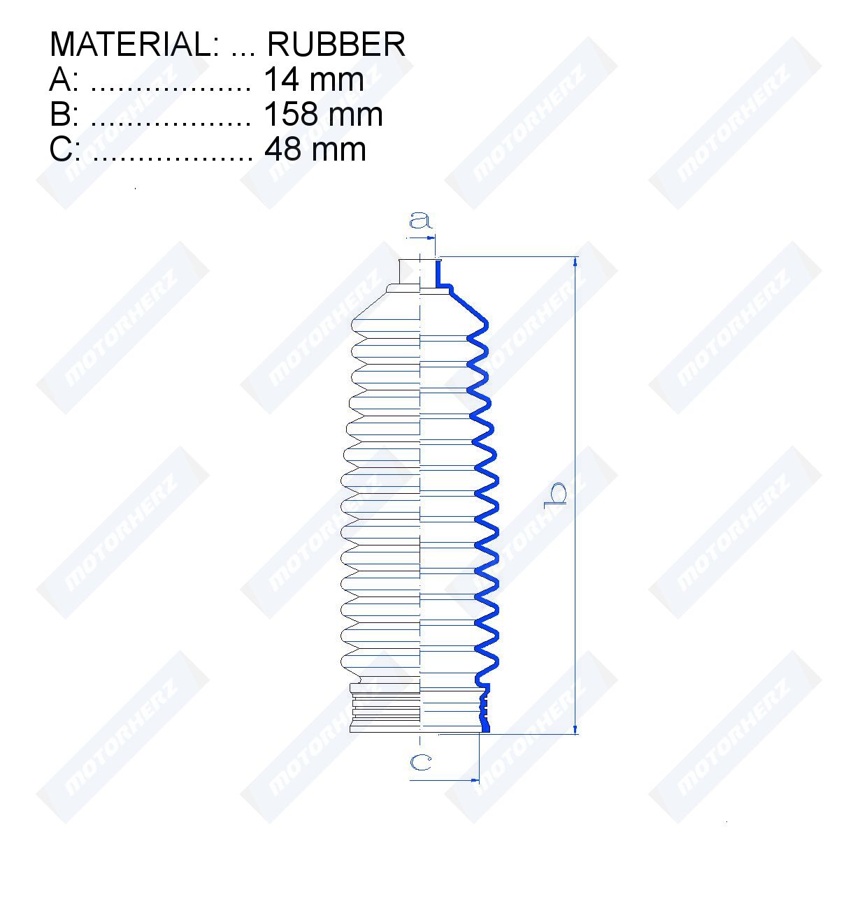 Steering rack gaiter