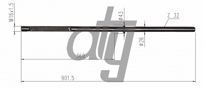 Steering rack bar