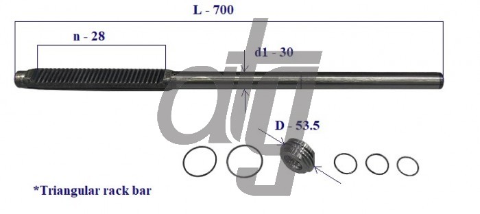 Steering rack bar