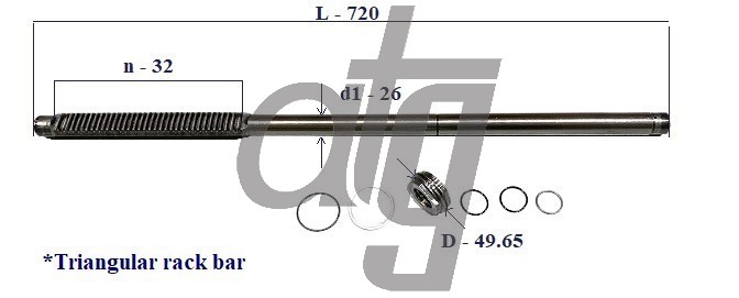 Steering rack bar