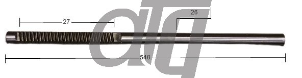 Steering rack bar