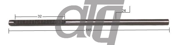 Steering rack bar