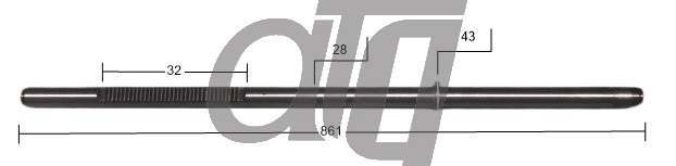 Steering rack bar