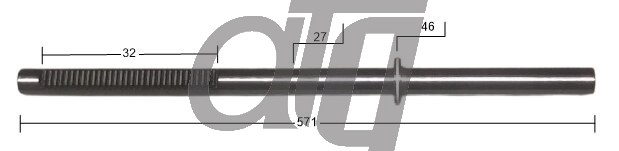 Steering rack bar