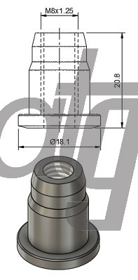 Steering rack bush