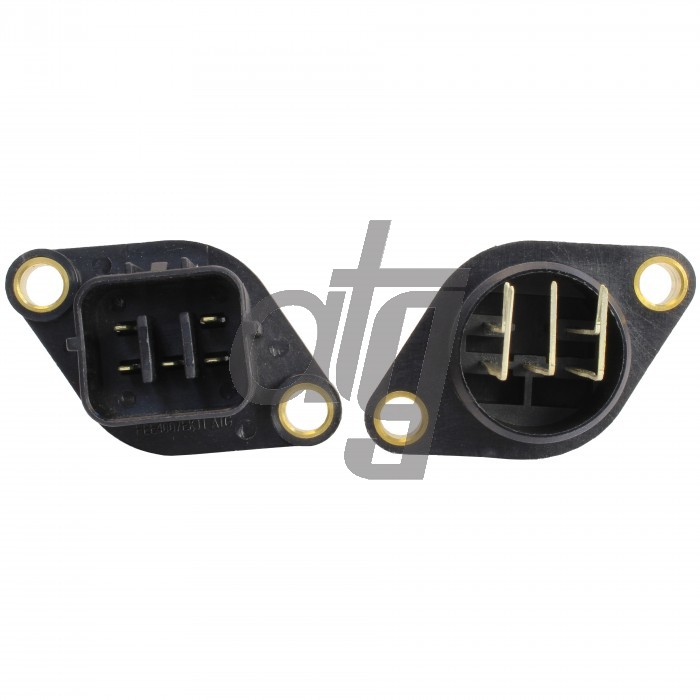 Electric steering rack control unit connector