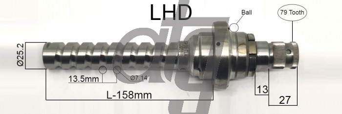 Steering box pinion<br><br>6.2 turns LHD<br> THP90 <br> TAS85<br><br>