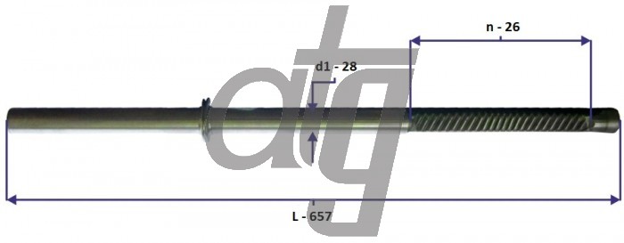 Steering rack bar<br><br>BMW E60 2004-<br> (L - 657, d1 - 28, n - 26)<br><br>