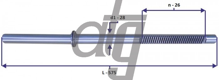 Steering rack bar<br><br>BMW 3 E36 1990-2000, TRW<br> BMW Z3 1997-2003, TRW<br> (L - 575, d1 - 28, n - 26)<br><br>