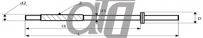 Steering rack bar<br><br>(L - 699, d1 - 30, n - 34)<br> TOYOTA Hilux VII 2005-2012<br> TOYOTA Fortuner 2005-2012, 4WD<br><br>