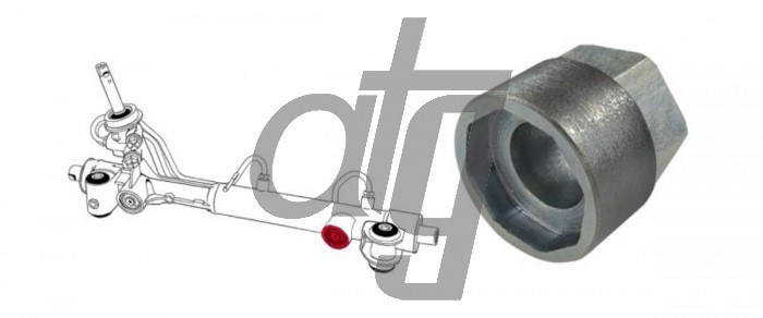 Tool for adjusting screw of the steering rack<br><br>AUDI: A3 II 2003-<br> SEAT: ALTEA 2004-<br> LEON 2005-<br> TOLEDO III 2004-<br> SKODA: OCTAVIA II 2004-<br> VW: CADDY III 2004-<br> EOS 2006-<br> GOLF V 2003-<br> PASSAT B6 2005-<br> TOURAN I 2003-