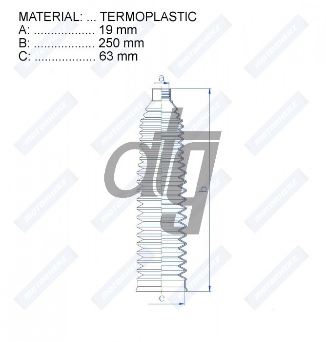 Steering rack gaiter