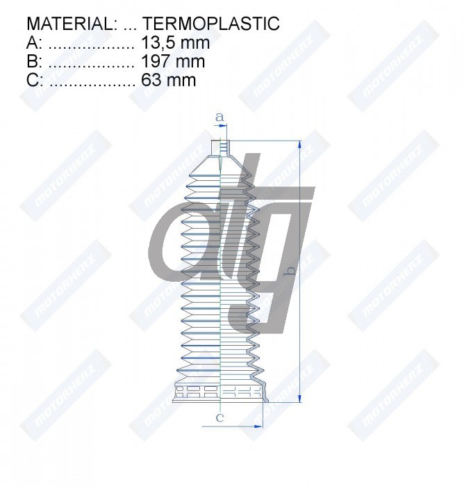 Steering rack gaiter