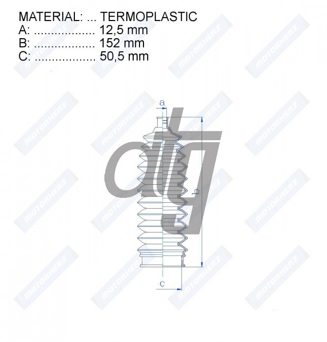 Steering rack gaiter