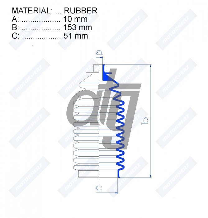 Steering rack gaiter