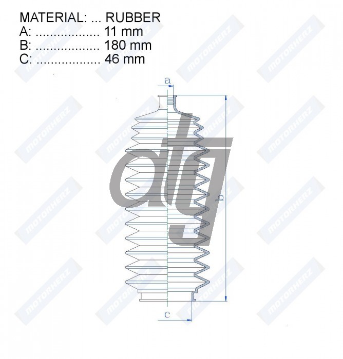 Steering rack gaiter