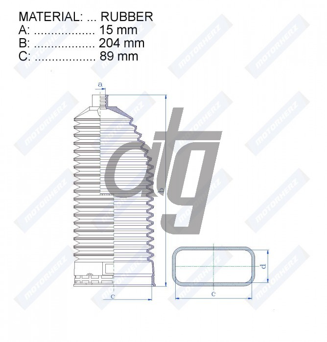 Steering rack gaiter