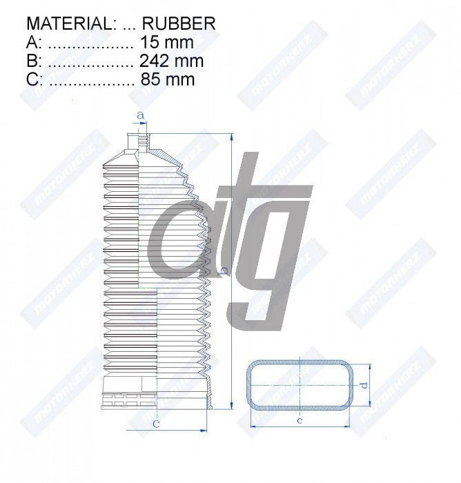 Steering rack gaiter