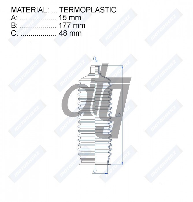 Steering rack gaiter