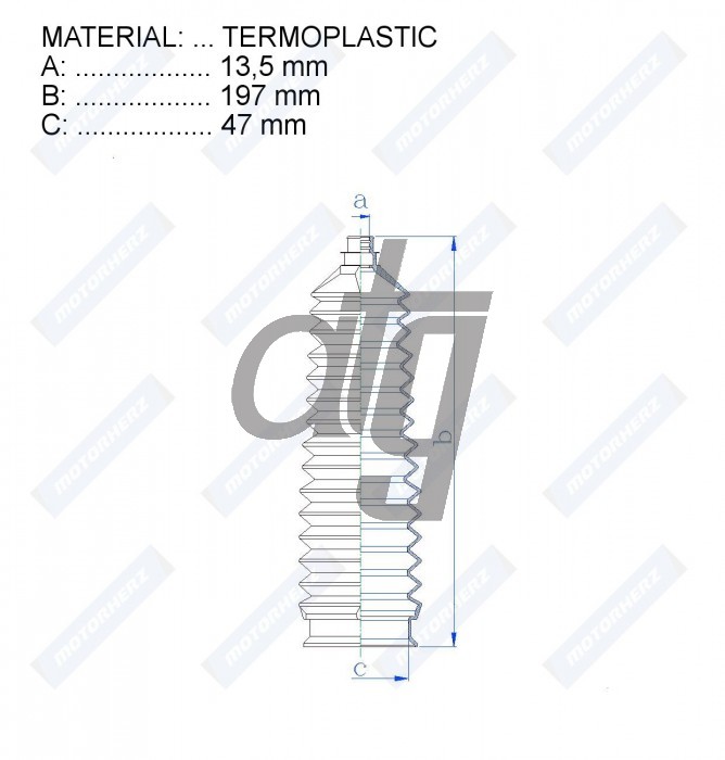 Steering rack gaiter