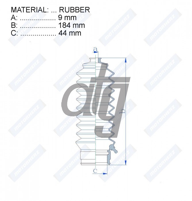 Steering rack gaiter