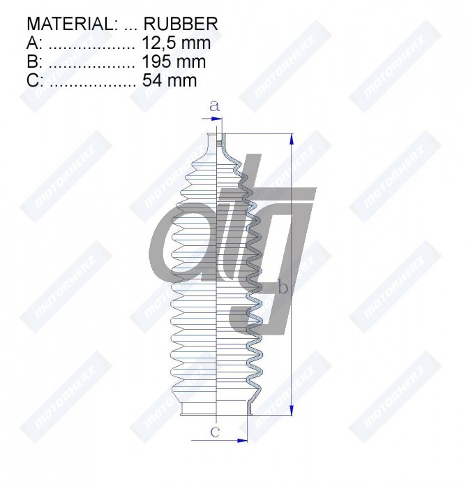 Steering rack gaiter