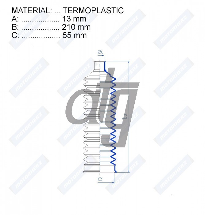 Steering rack gaiter