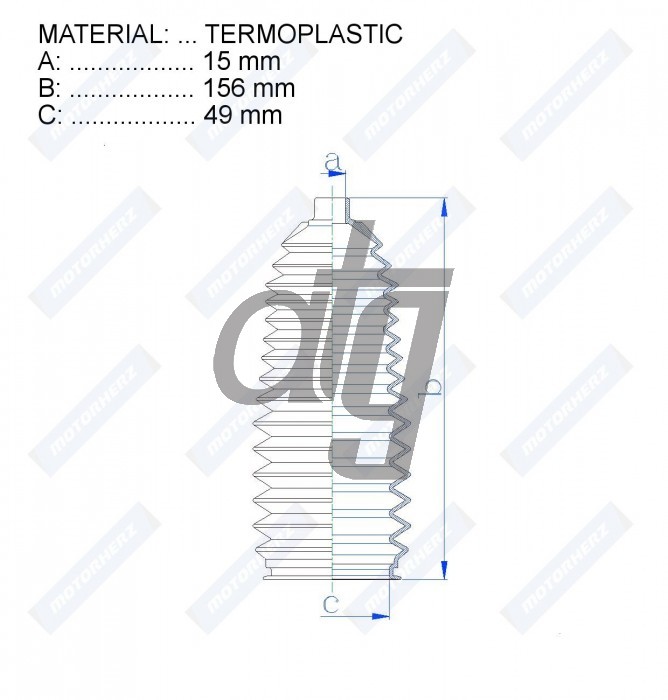 Steering rack gaiter