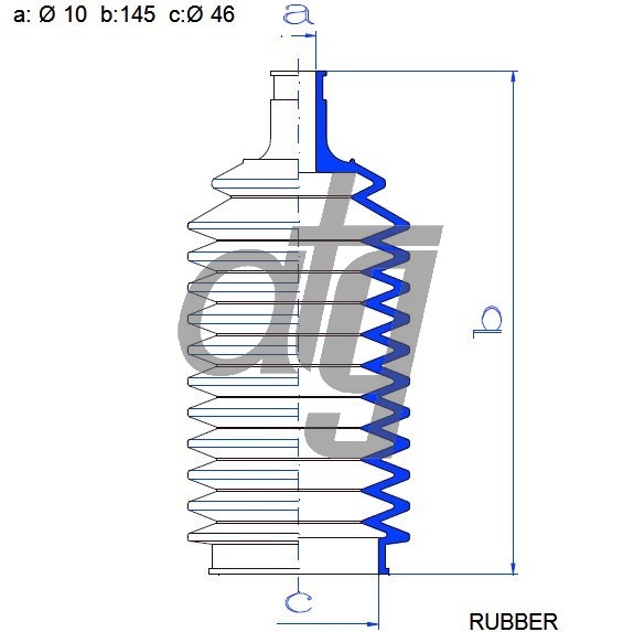 Steering rack gaiter