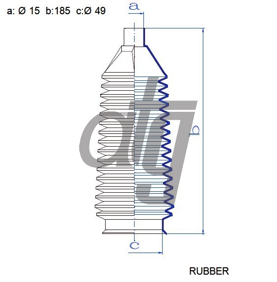 Steering rack gaiter