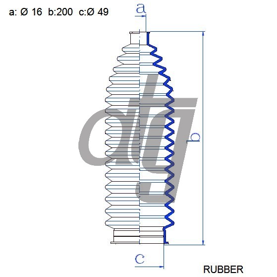 Steering rack gaiter