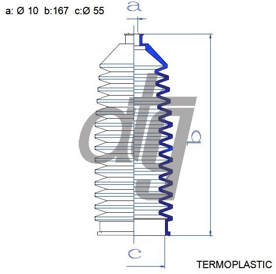 Steering rack gaiter