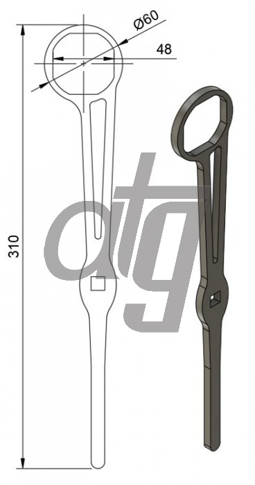 Tool for mantling and dismantling of side nut