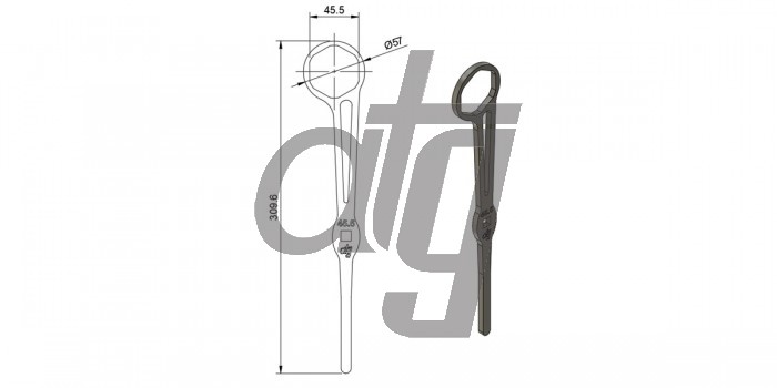 Tool for mantling and dismantling of side nut