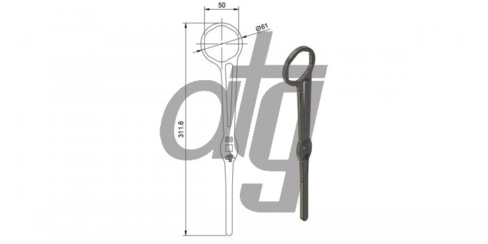 Tool for mantling and dismantling of side nut