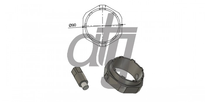 Tool for mantling and dismantling of the steering rack bearing nut